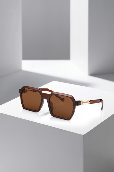 Poloair Men's Sunglasses with Uv400 Protection Glossy Brown Color Plg-2107C2