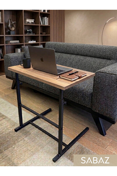 Sabaz Home Yükseklik Ayarlı Laptop Sehpası - C Sehpa - Koltuk Sehpası - Tropi...