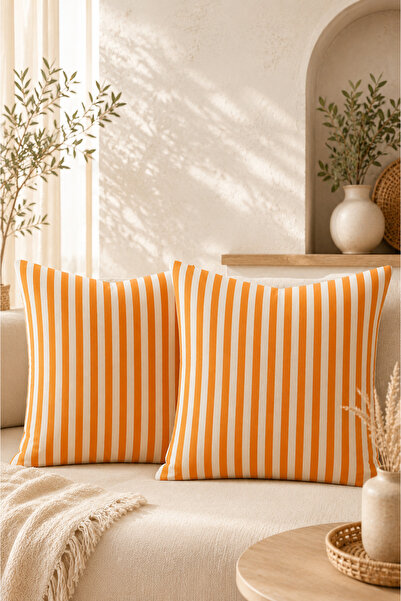 KaiHome 2-Pack Cotton Linen Bohemian Style Throw Pillow Cover Modern Decorati...