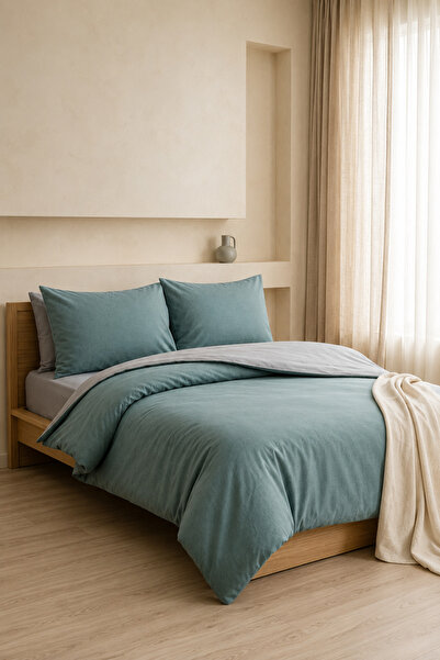 Bella Home Solid Color Duvet Cover Set Antras 200 X 220 cm