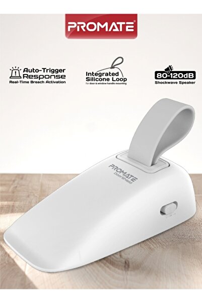 Promate DoorShield Portable Travel Door Alarm and Door Stopper, Dual Sensitiv...