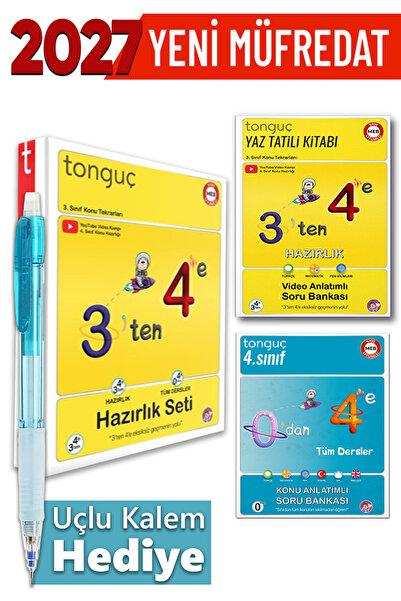 Tonguç Yayınları 3'ten 4'e Hazırlık Seti 2 Kitap+ Hediyeli