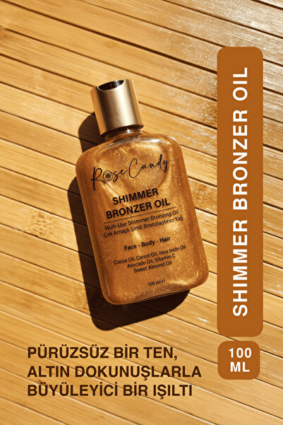 Rose Candy Shimmer Bronzer Oil | Işıltılı Bronzlaştırıcı Yağ 100 ML – Yüz Vüc...