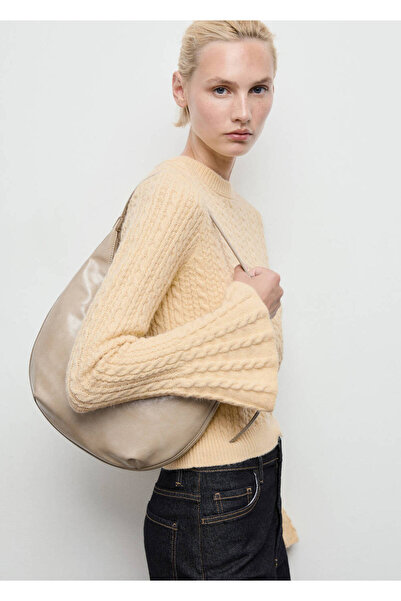 MANGO Woman Strickpullover mit Glockenärmeln und Muster