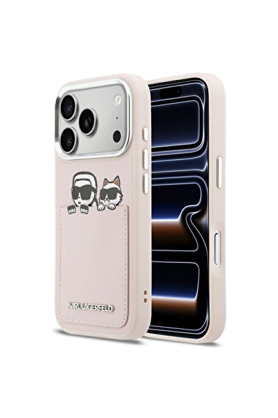 Karl Lagerfeld Husa iPhone 17 Pro Max - Hardcase Leather K&C Print & Pocket (...