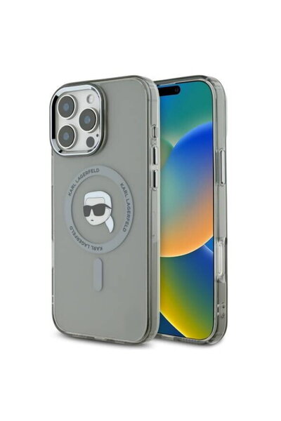 Karl Lagerfeld Husa pentru iPhone 16 Pro Max - IML MagSafe (KLHMP16XHLSKIK) -...