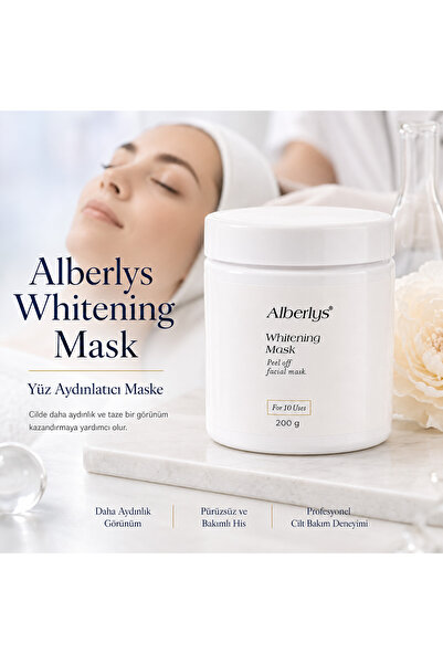 Alberlys Whitening Mask Profesyonel Beyazlatıcı Toz Cilt Bakım Maskesi