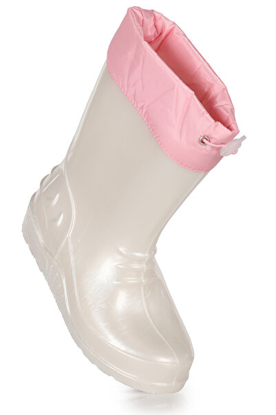 Kiko Kids Linze Perlmuttfarbene wasserdichte Regenstiefel für Mädchen
