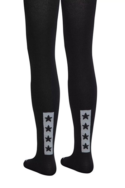 Conte Elegant Ciorapi subțiri din bumbac cu model în stea, Esli 599 - Nero, 1...