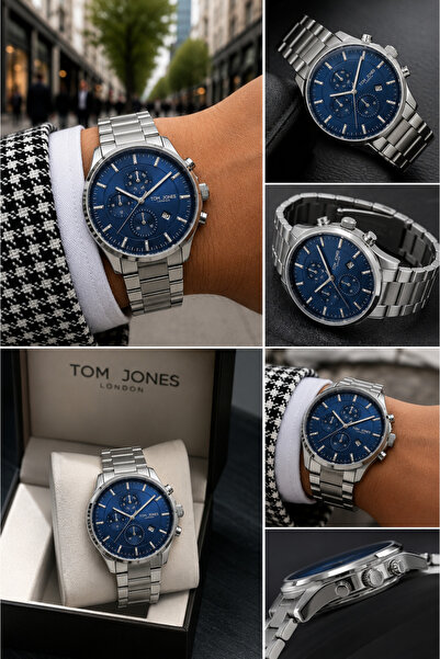 Tom Jones London Original Brand Stainless Steel Men's Wristwatch 3Atm Waterpr...