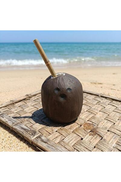 BBL Bonita Bon Luxe Handmade Ceramic Coconut Mug |   Pipette Compatible 400 m...