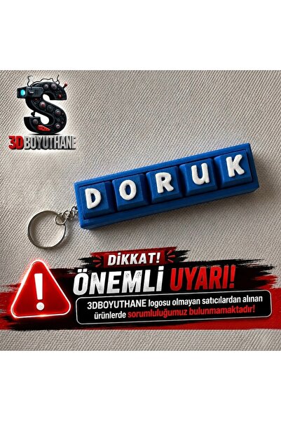 3DBoyuthane Klavye Tuşu Anahtarlık