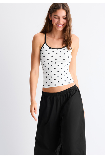 Stradivarius Ribbed strap top