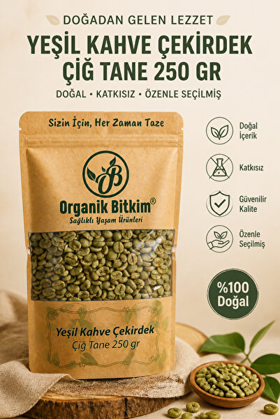 OB Organik Bitkim Yeşil Kahve Çekirdek Çiğ Tane 250 gr