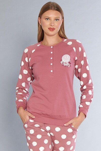 DOWRY Women's Cotton Long Sleeve Pajama Set 09-272