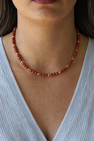 Orenda Design Coral Natural Stone Necklace |   The Power of Life and Feminine...