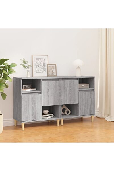 Concept Servante, 2 buc, sonoma gri, 60x35x70 cm, lemn prelucrat