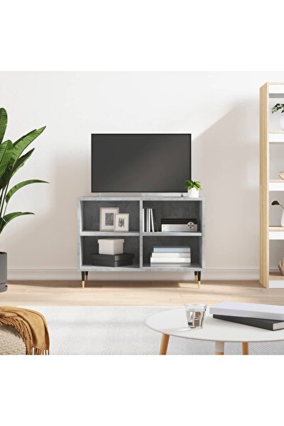 Concept Comodă TV, gri beton, 69,5x30x50 cm, lemn compozit