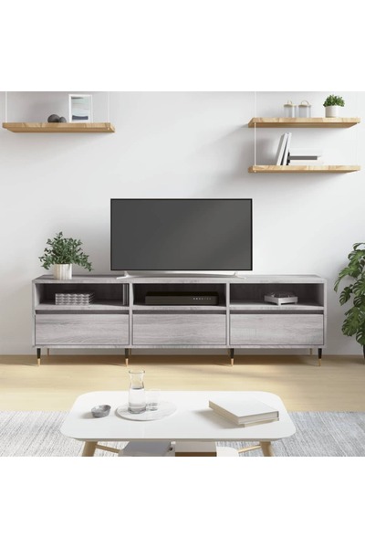 Concept Comodă TV, gri sonoma, 150x30x44,5 cm, lemn prelucrat