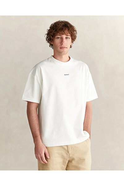Gant Erkek Beyaz Kısa Kollu T-Shirt