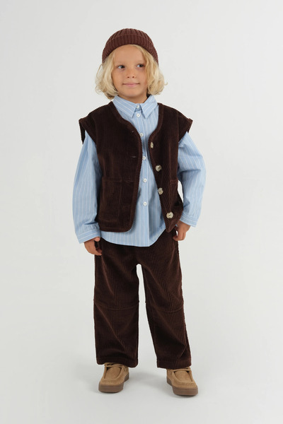 Mioma Kids Corduroy Trousers Brown