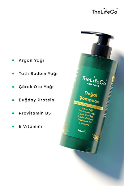 TheLifeCo Hairfood Değerli Yağlar Serisi Doğal Şampuan 250 Ml