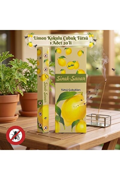 NEON PLUS Limon Otu Sinek Savar Kokulu Çubuk Tütsü ( Sivrisinek Önleyici)