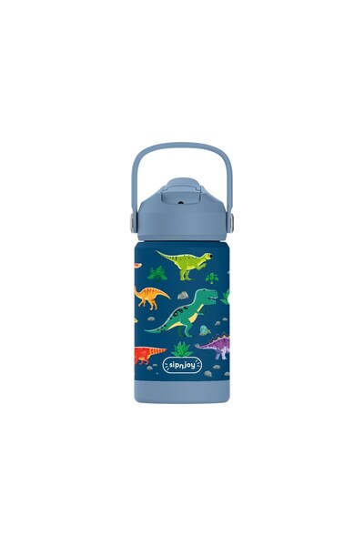 SipnJoy FlipSip Çocuk Su Termosu | 360 ml -Dino