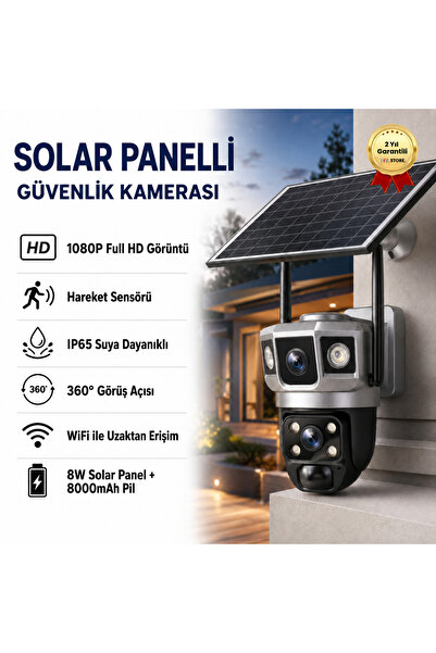 hızlı store 1080P 360 Derece Hareketli Güvenlik Kamera Sensörlü Dış Mekan Kul...