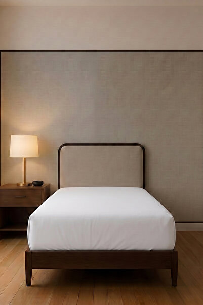 TEOHOMELİNENS Premium Quality Cotton Single Jersey Elastic Fitted Sheet, Sing...