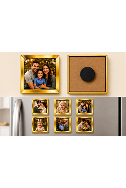 Sultan magnet hediyelik Kişiye Özel Resimli Mini Çerçeve Magnet Seti 6’lı – F...