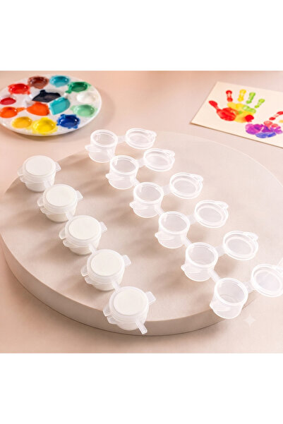 cnk craft shop Kolye Yüzük Takı Kutusu 6 Göz 10 Ml, Boya Kutusu,boncuk Kutusu...