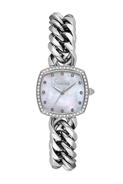 Freelook Silver Colored Steel Women's Wristwatch and Chain Bracelet - Fl.1.10...