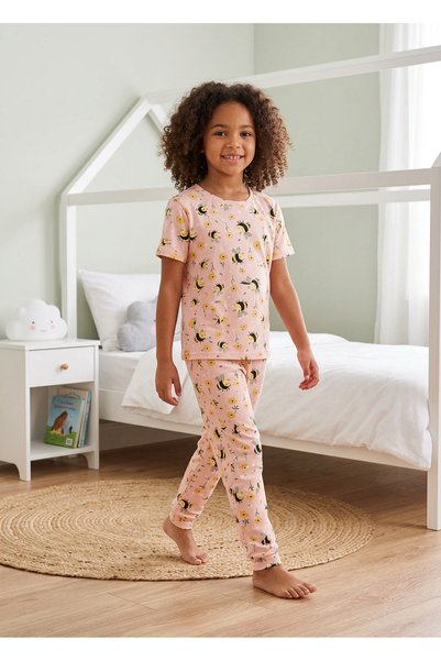 ARB Kız Çocuk Arı Desenli Pijama Takımı