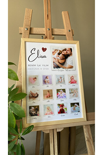 tablodea Pinterest Fotoğraflı Bebek 1 Yaş Anı Tablosu TD Kişiye Özel Tasarım ...