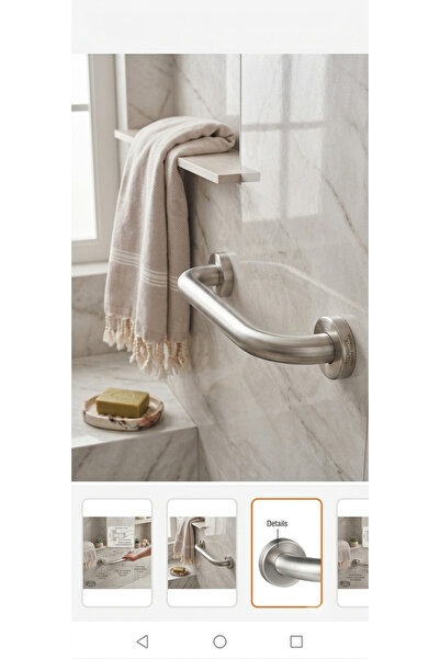 ZENVİVA Q32 30CM BOYUNDA 304 KALİTE PASLANMAZ WC , BANYO ENGELLİ TUTUNMA BARI...