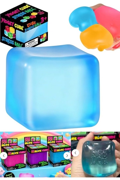 OYUNCAKSAHİLİ Skuşi Cube Squeeze Ball 1 Adet Süper Sukuşi Küp Solid Squishy S...