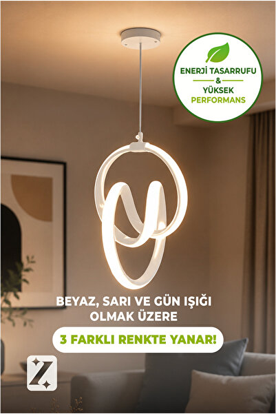 Zeda Teknoloji MİNİ DÜNYA SARKIT 3 RENK LED AVİZE