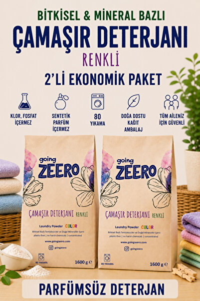 Going Zeero Renkli Çamaşırlar İçin Doğal Konsantre Çamaşır Deterjanı - Bitkis...