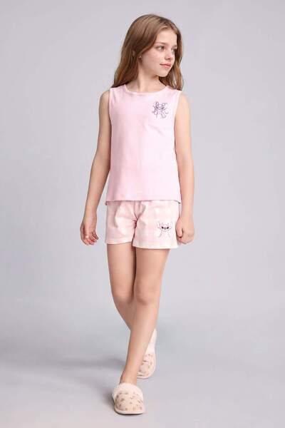 DeFacto Disney Lilo & Stitch regular fit rebrasta majica i pantalone, 2-dijel...