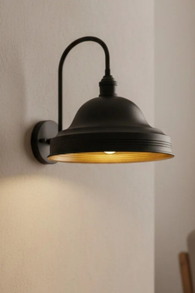 Bamyum Ulmete Black Color Sconce Single Wall Lamp Living Room Hallway Restaur...