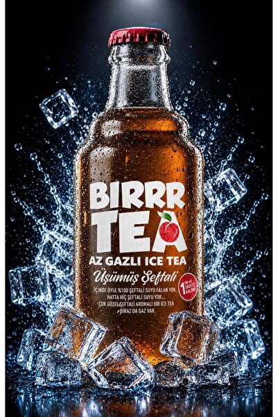 BIRR TEA chilly tea İce Tea Şeftali - Özel Seri - 250 ML X 6 Cam Şişe - Şeker...