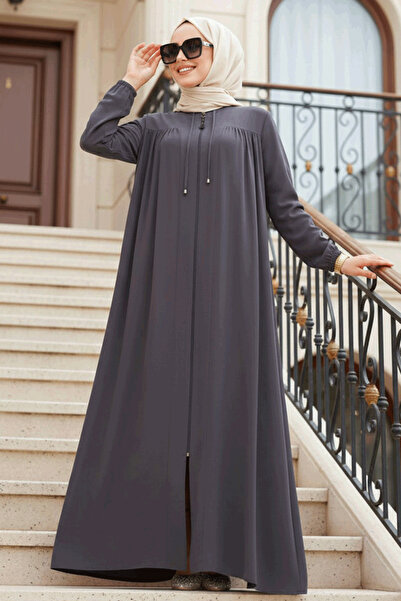 Neva Style عباءة تشيتكور مدخنة بسحاب 45290FU