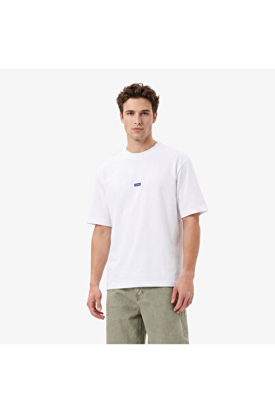 Hugo Boss Logo Patch Erkek Beyaz T-Shirt