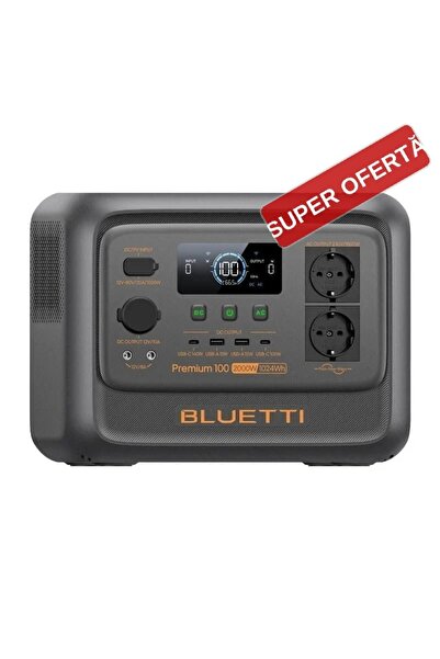 Bluetti Stație de alimentare portabilă Premium 100 V2, 1800W 1024Wh, ecran LC...