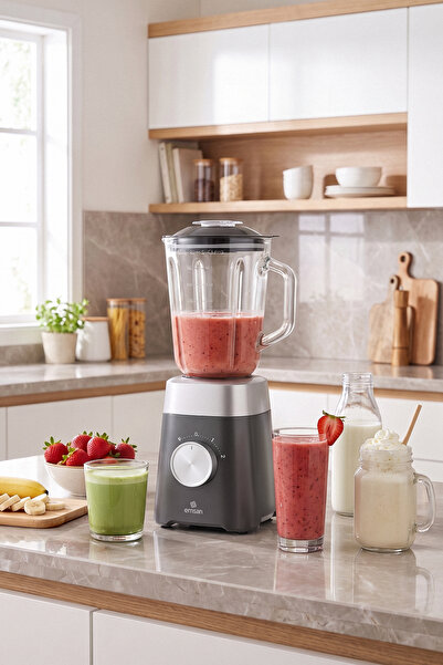 Emsan Multiblend Smoothie Blender Grey 1000W