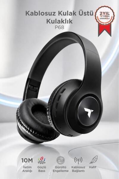 Torima Bluetooth Kulaklık Kulak Üstü Kablosuz Stereo Kulaklık P6 Siyah