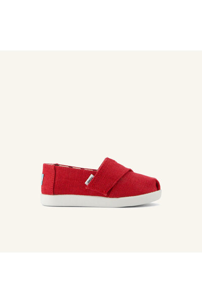 Toms Shoes Women / Girls Espadril 10022099 Alpargata Classic Heritage Canvas Red