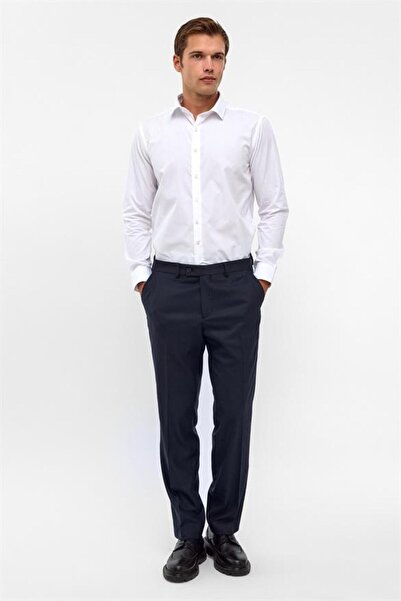 SÜVARİ Lacivert Regular Desenli Pantolon