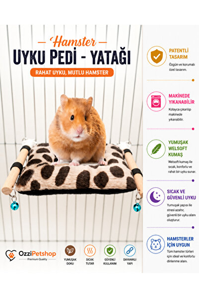 ozzipetshop Hamster Yatağı Uyku Pedi Hamster Evi Yumuşak Dinlenme Alanı
